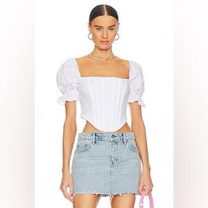 NWT REVOLVE More to Come Loraine Corset Top XS White